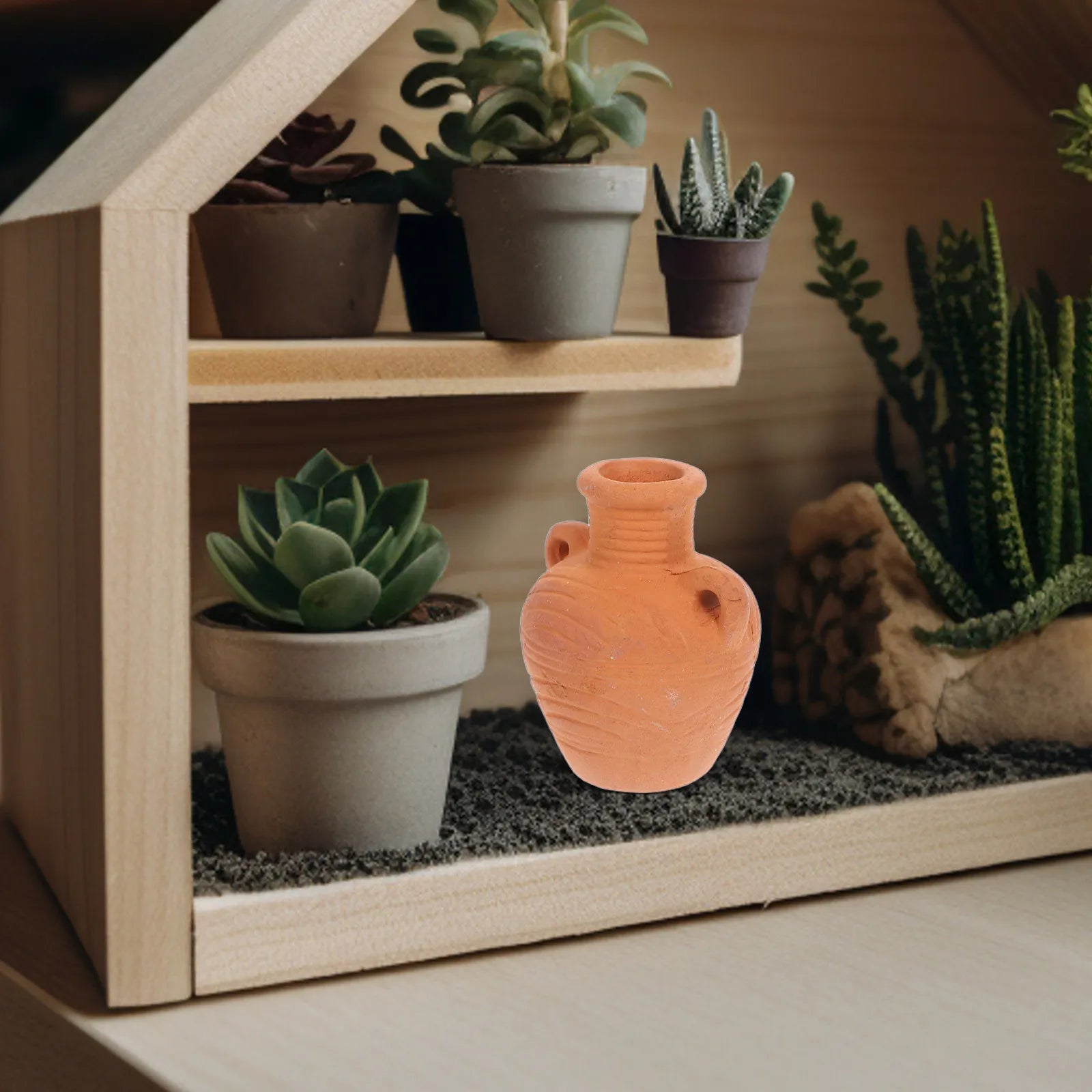 Miniature Terracotta Planter Pot Vintage Tiny Flower Pot Small Succulent Holder Compact Breathable Plant Container