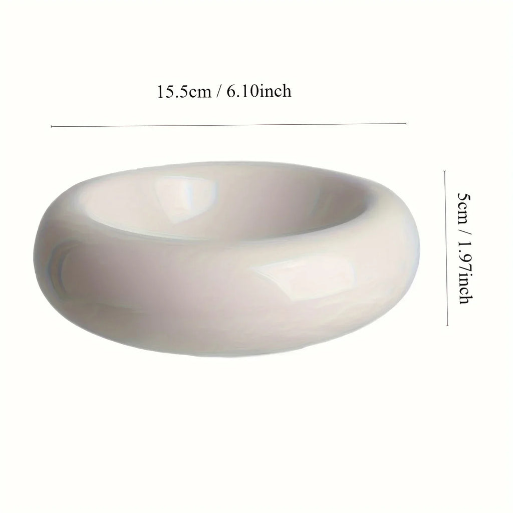 Ceramic cat bowl, pet bowl, cat bowl, donut dispenser, Dudu cat bowl, cat food bowl, spill proof water bowl, snack bowl