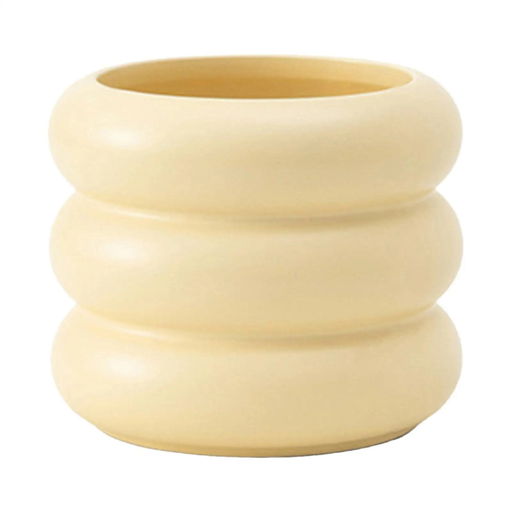 Ceramic Flower Vase Plants Holder Planter Decors Cosmetics Lipstick Bud Vase Flower Pot Makeup Brush Holder for Bathroom Dresser