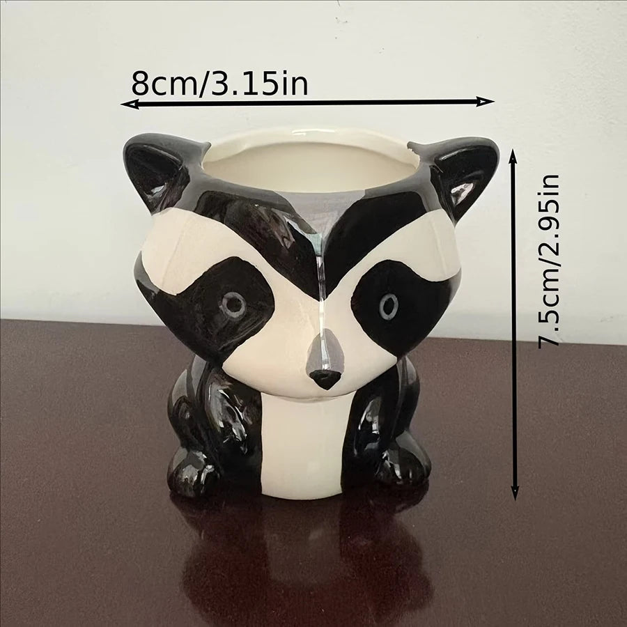 1pc A Cute Animal-Themed Ceramic Planter for Succulents, Perfect for Decorating Your Balcony Table.Gardening Gift Home Decor